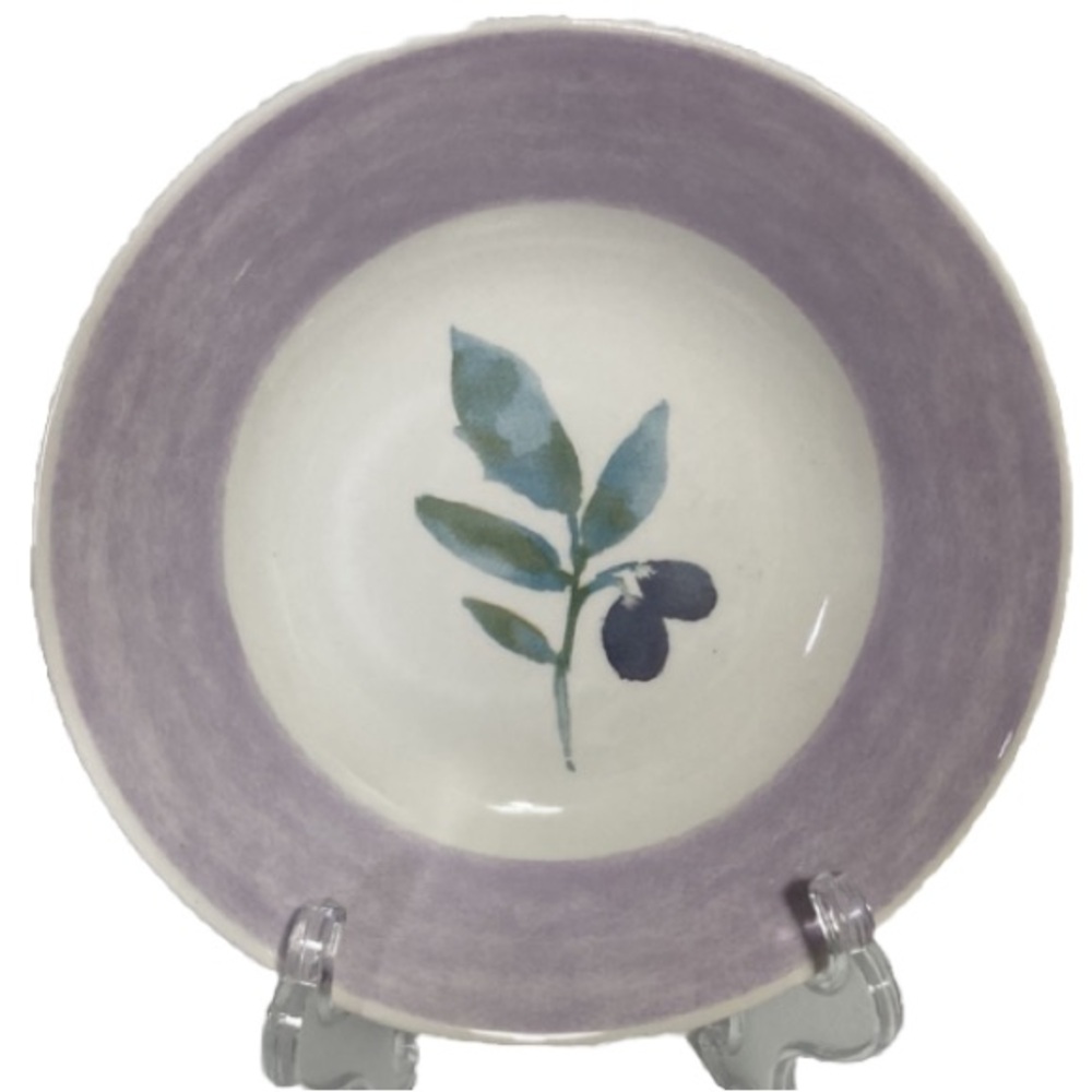 Pier 1 Olive Mist Coupe Soup Bowl – Lilac Lavender Purple & Green
